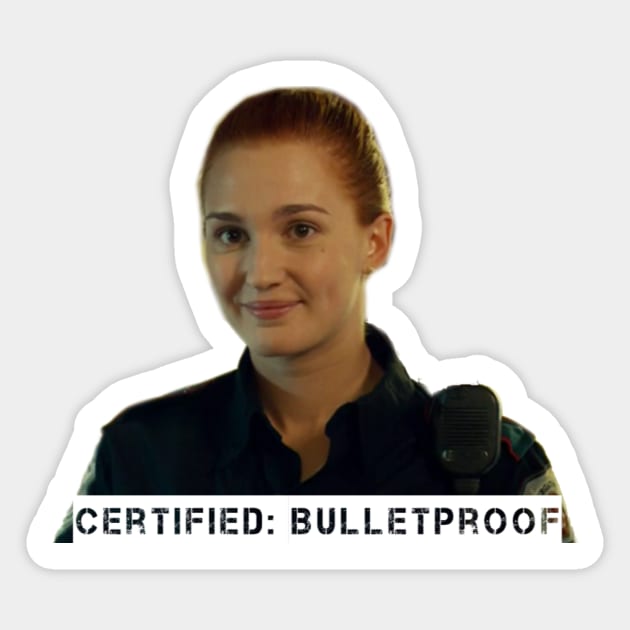 Certified bulletproof Officer Nicole Haught - Wynonna Earp Sticker by tziggles